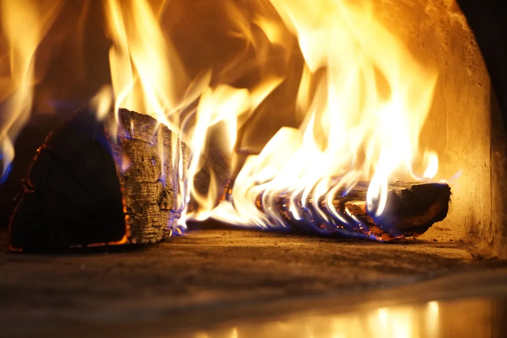 Burning firewood