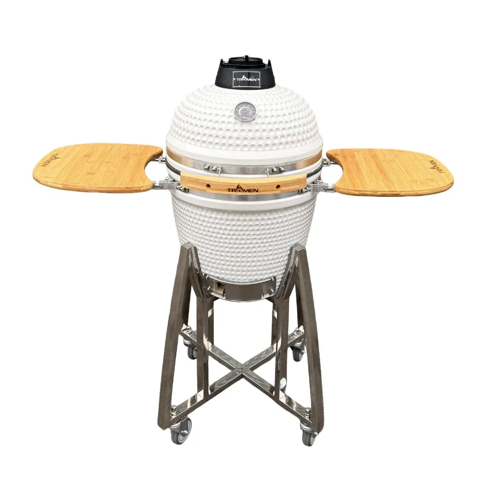 Horno Ahumador Cilíndrico Cerámico Blanco 18