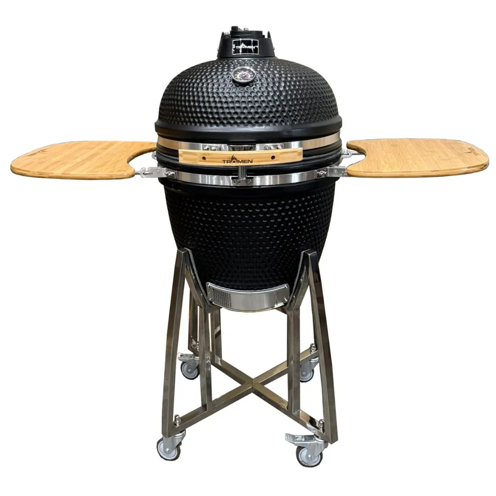 Horno Ahumador Cilíndrico Cerámico Negro Mate 21